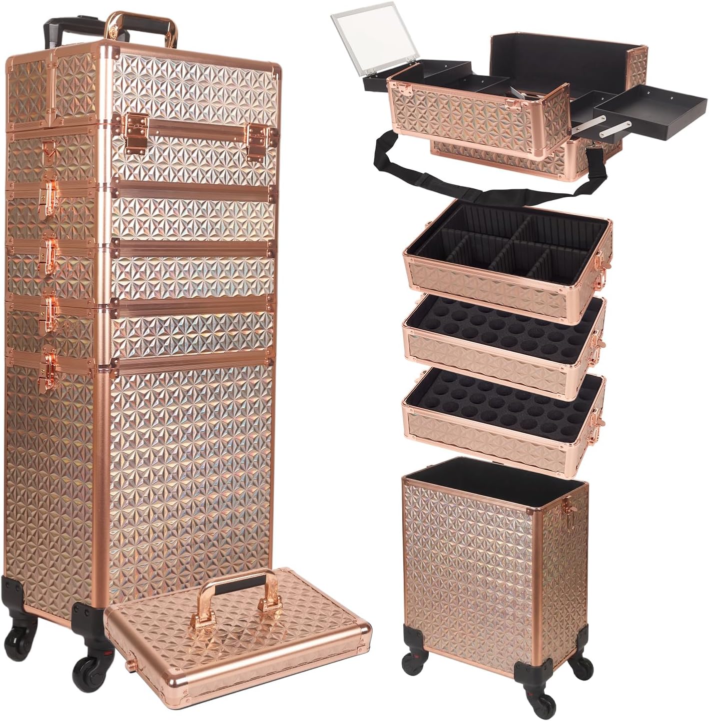 Makeup - Professional Rolling Makeup Train Case Large