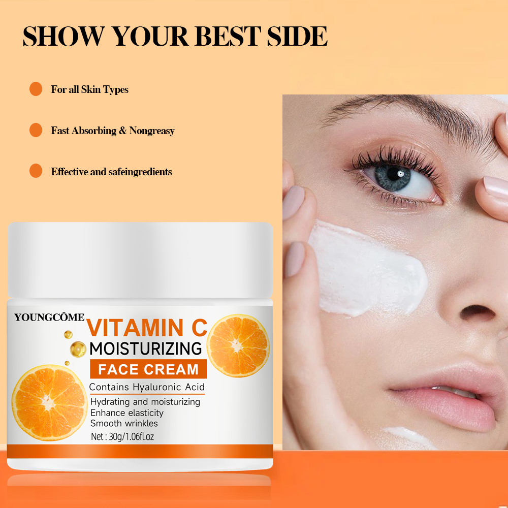 Hyaluronic Acid Facial Serum - Vitamin C Moisturising Cream Repair Anti-aging