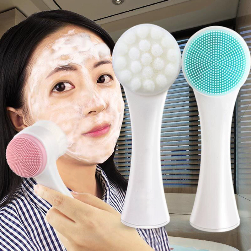 Silicone Face Scrubber Electric - 2-in-1 Double Sides Soft Silicone Facial