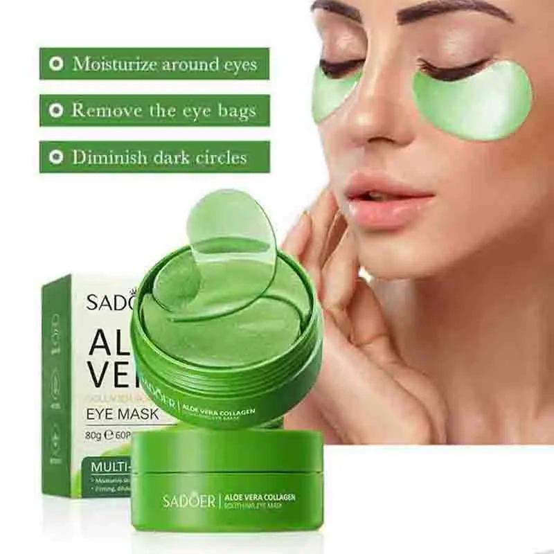 Collagen Under Eye Patches - 60pcs Aloe Vera Collagen Eye Mask