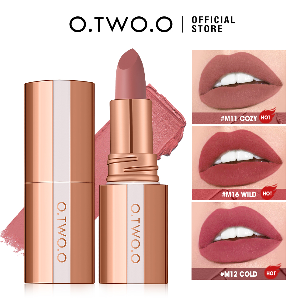Matte Velvet Lip Tint Long Lasting - O.TWO.O Matte Lipstick Long Lasting Waterproof