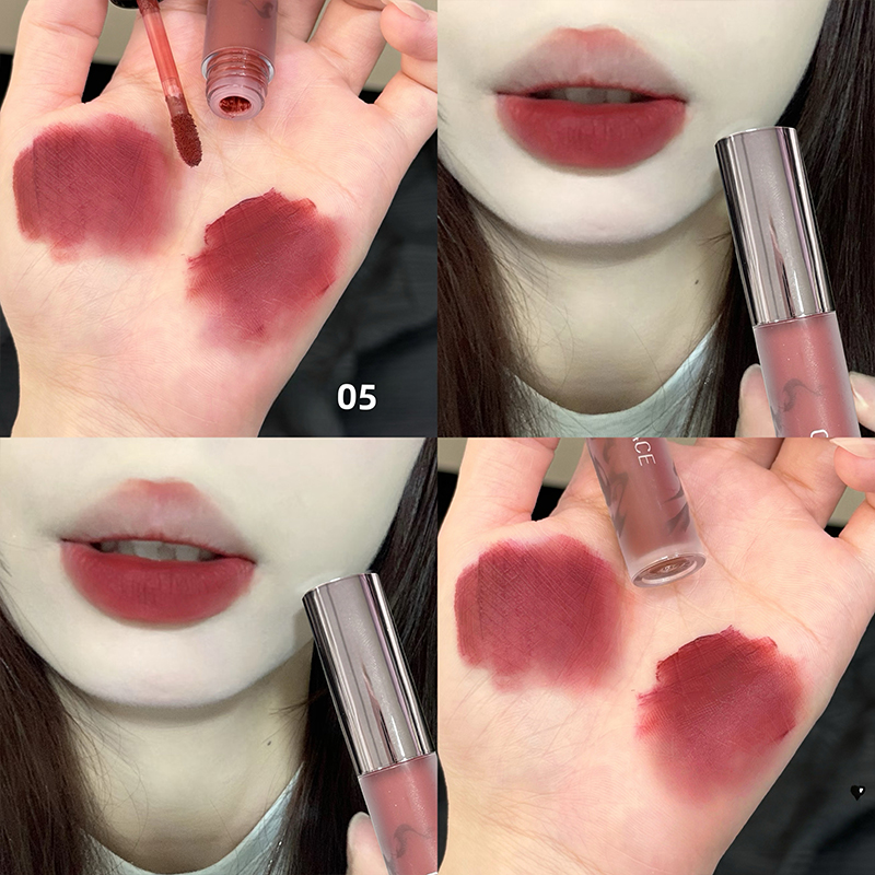 Matte Velvet Lip Tint Long Lasting - CACE Matte Velvet Brown Liquid Lipstick