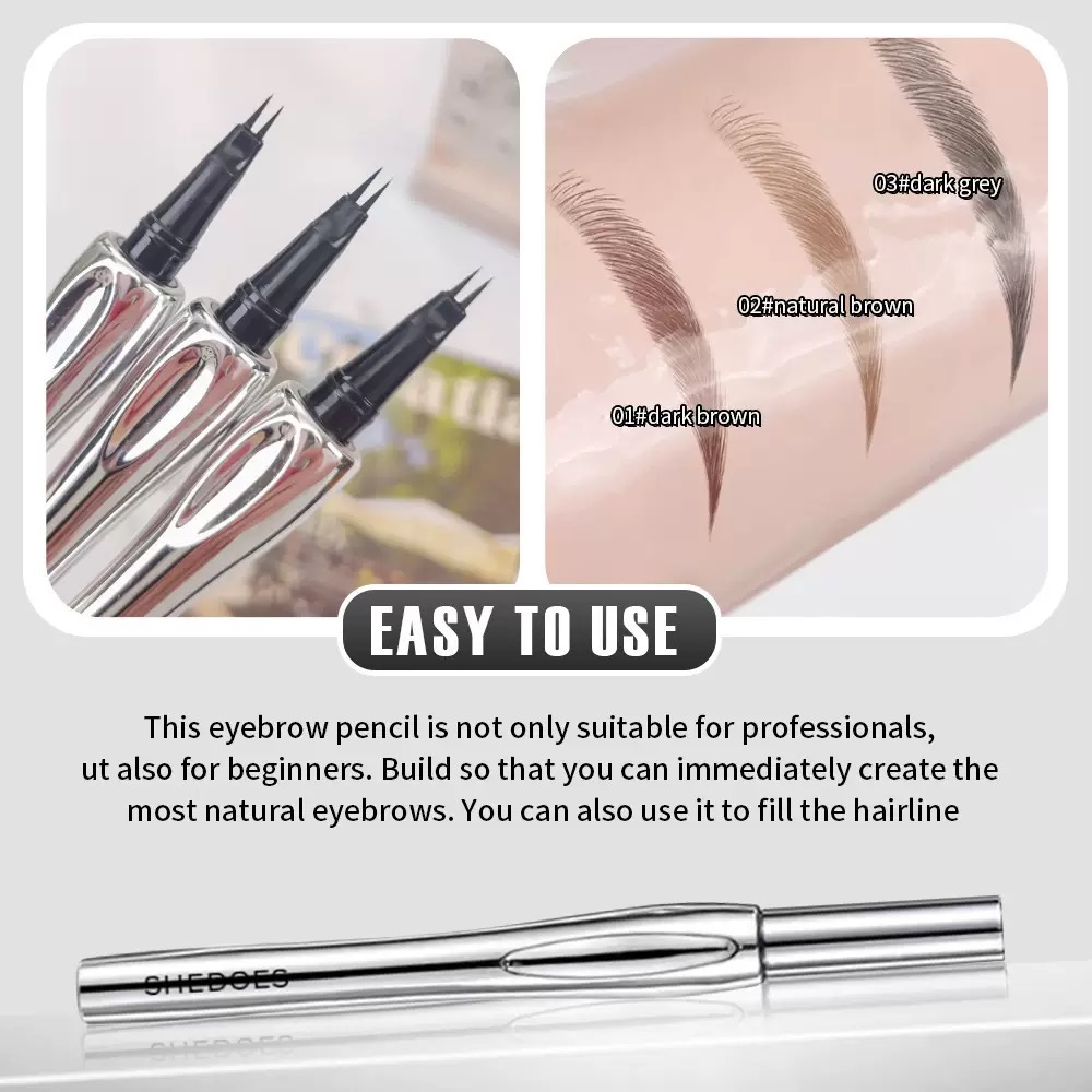 Waterproof Liquid Eyeliner Pen - 2Point Wild Eyebrow Pencil Long Lasting