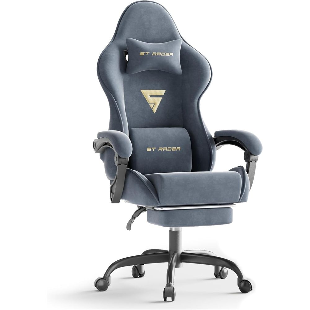 Massage - Ergonomic Gaming Chair with Footrest and