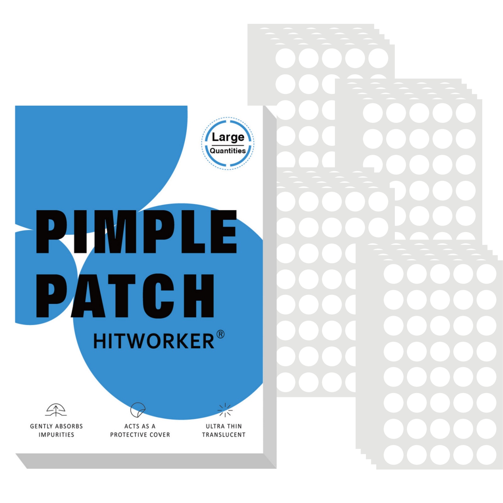Hydrocolloid Pimple Patch - 800Pcs Hydrocolloid Acne Pimple Patches, Invisible