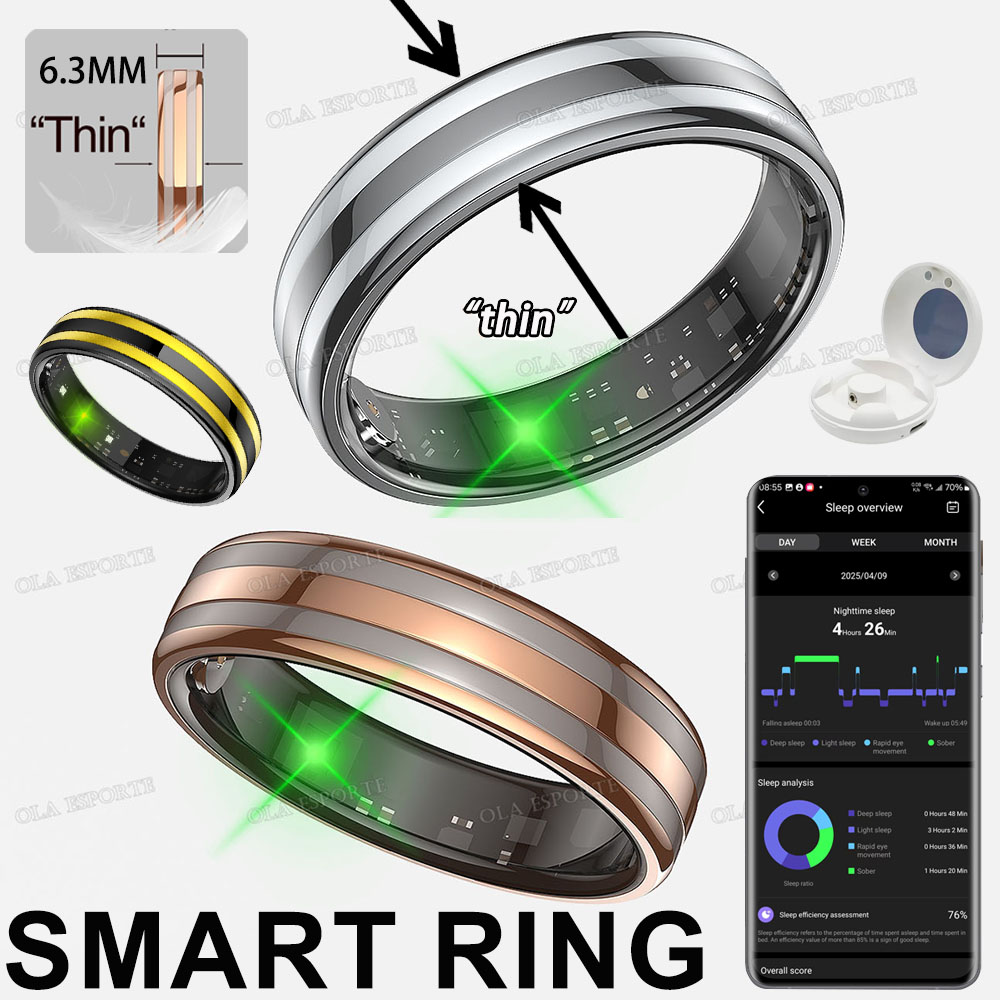 Health Monitors - New Smart Ring Heart Rate Stress