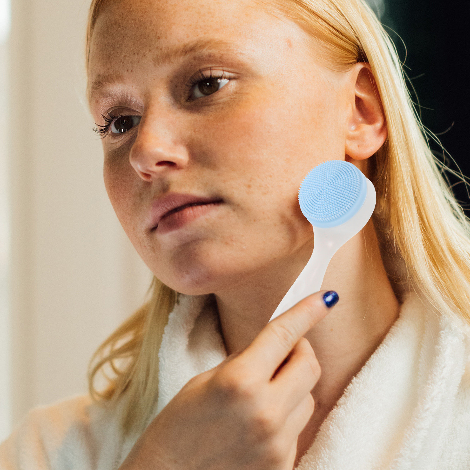 2Pcs Facial Brush Silicone Fac - Silicone Face Scrubber Electric 评论和价格