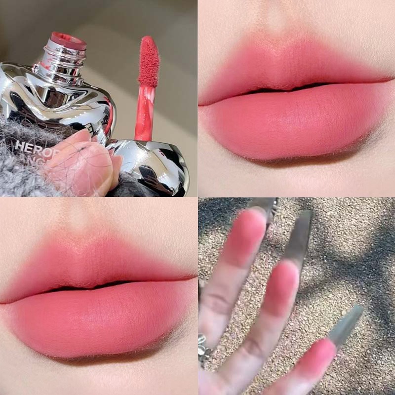 Peach Heart Silky Matte Lipsti - Matte Velvet Lip Tint Long Lasting 评论和价格