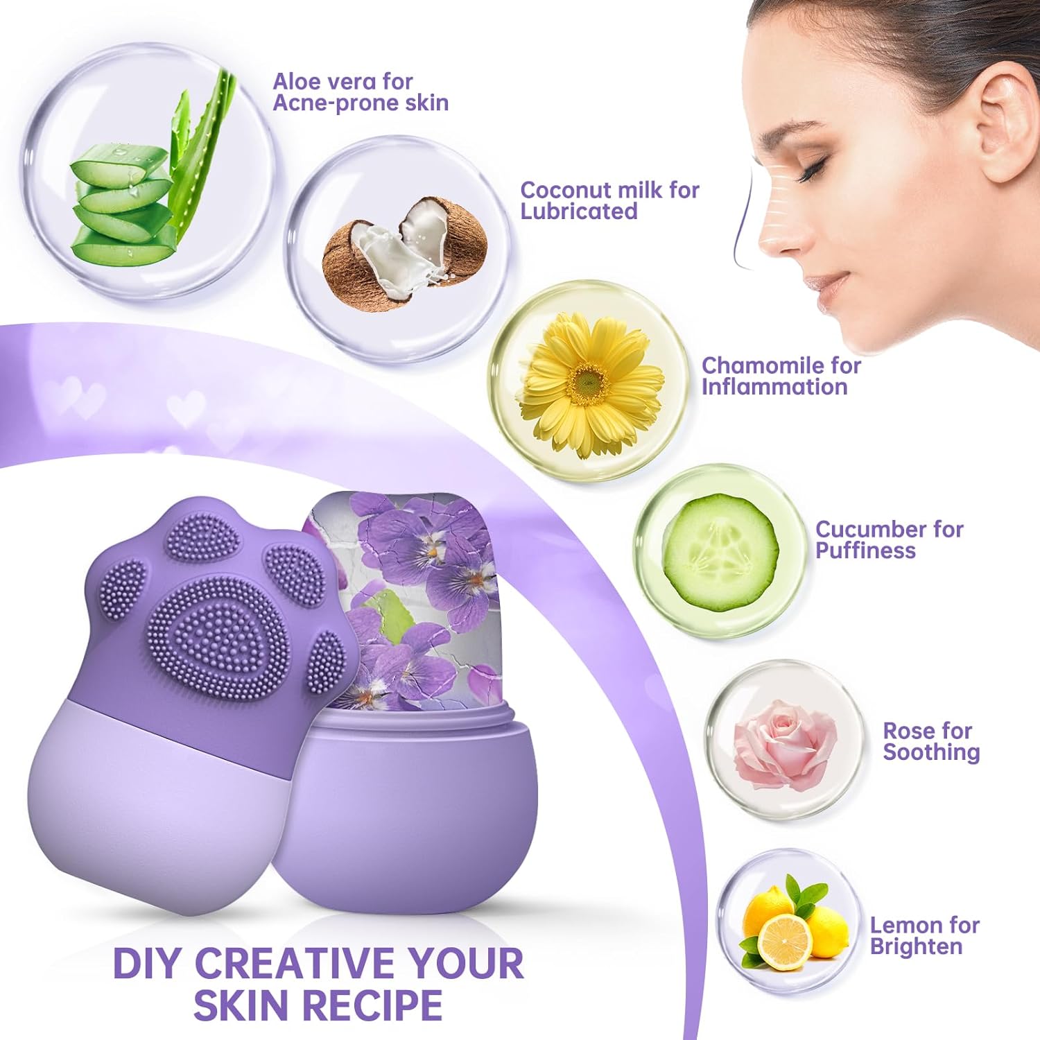 Facial Ice Roller for Skin Car - Face Ice Roller Puffiness 评论和价格