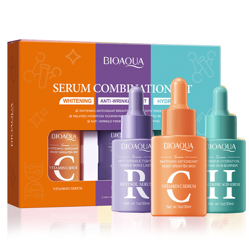 3pcs/set BIOAQUA Vitamin C Ret - Hyaluronic Acid Facial Serum 评论和价格
