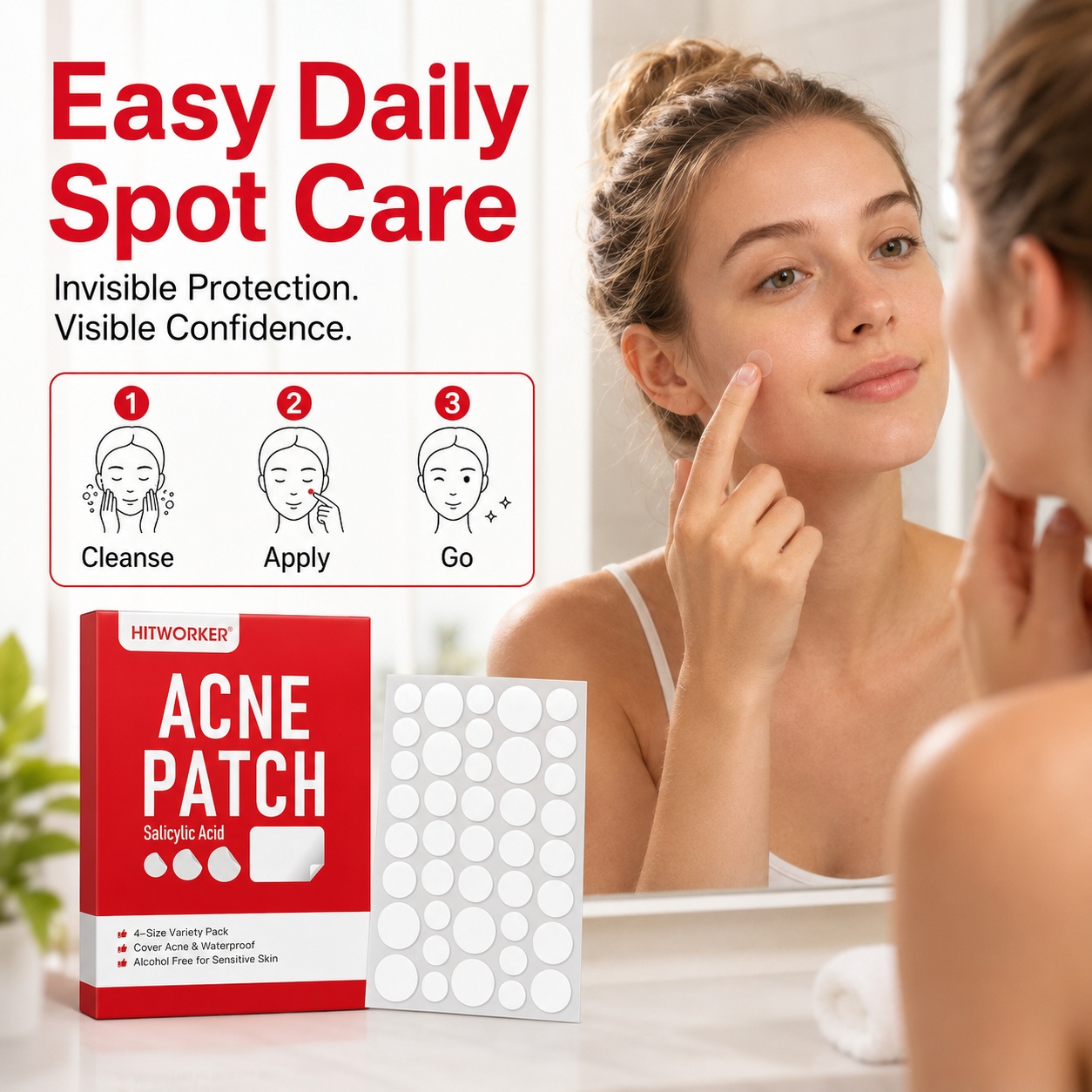 Hydrocolloid Acne Patches, 510 - Hydrocolloid Pimple Patch 评论和价格