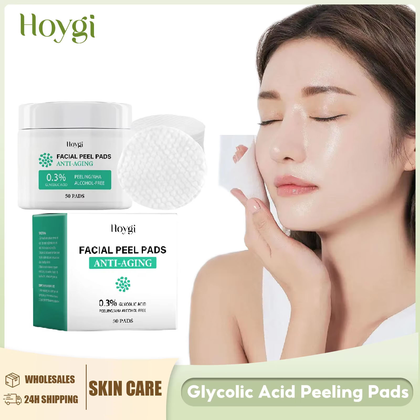 Glycolic Acid Cotton Pads Shri - Salicylic Acid Blackhead Remover 评论和价格