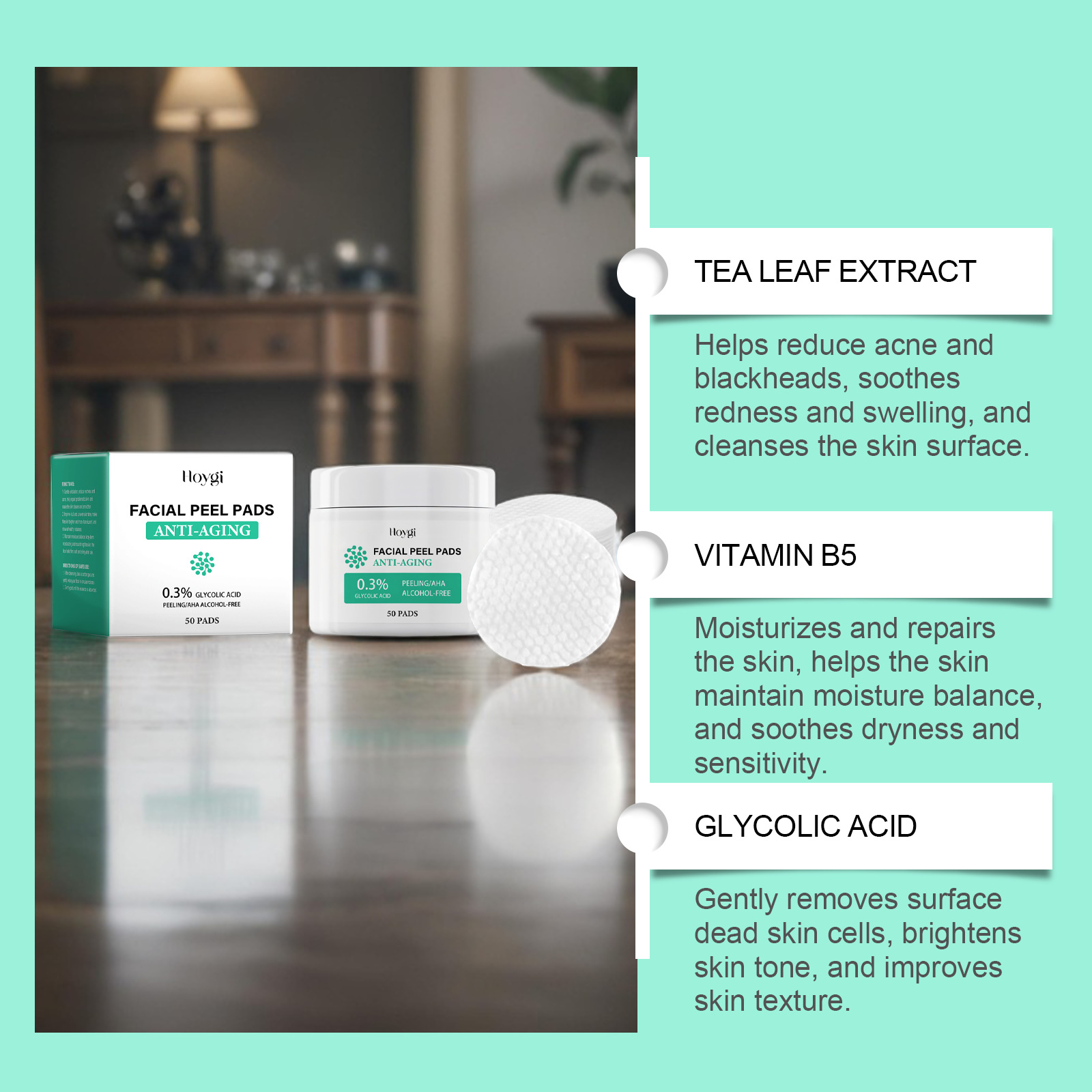Glycolic Acid Cotton Pads Shri - Salicylic Acid Blackhead Remover 评论和价格