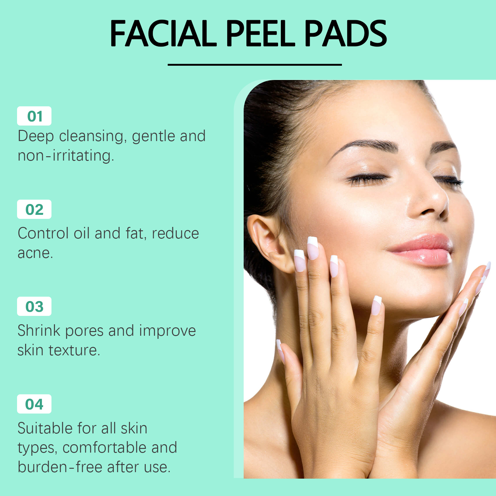 Glycolic Acid Cotton Pads Shri - Salicylic Acid Blackhead Remover 评论和价格