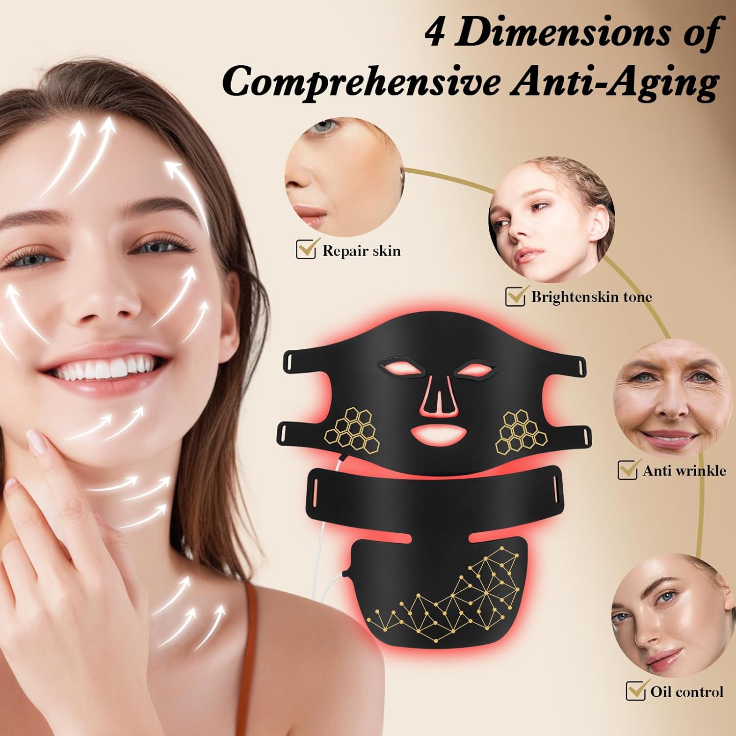 Red Light Therapy for Face and - Led Light Therapy Face Mask 评论和价格