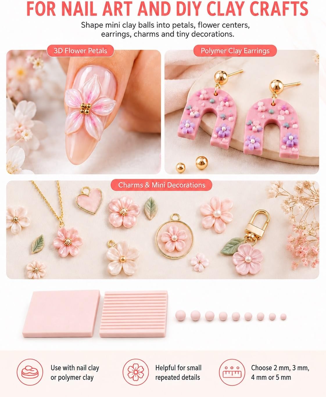 4PCS 3D Print Clay Gel Ball Ma - Nail Art 评论和价格