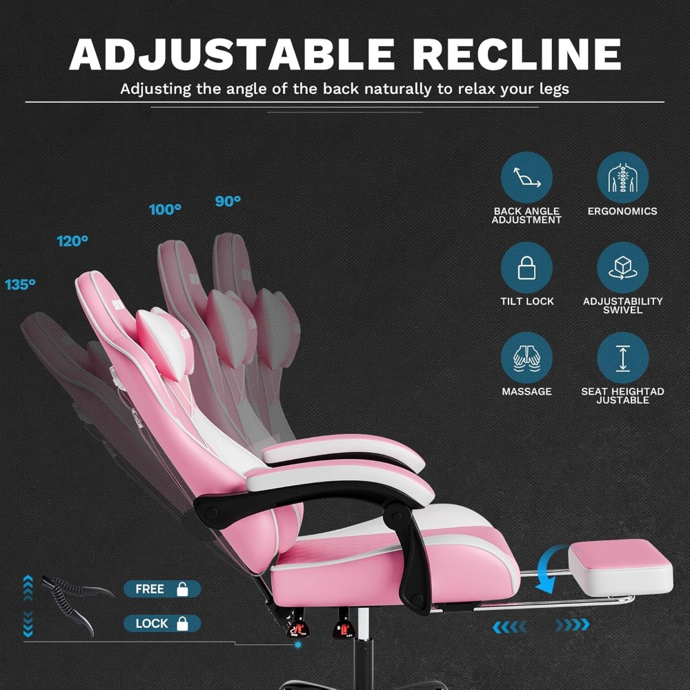 Ergonomic Gaming Chairs for Ad - Massage 评论和价格