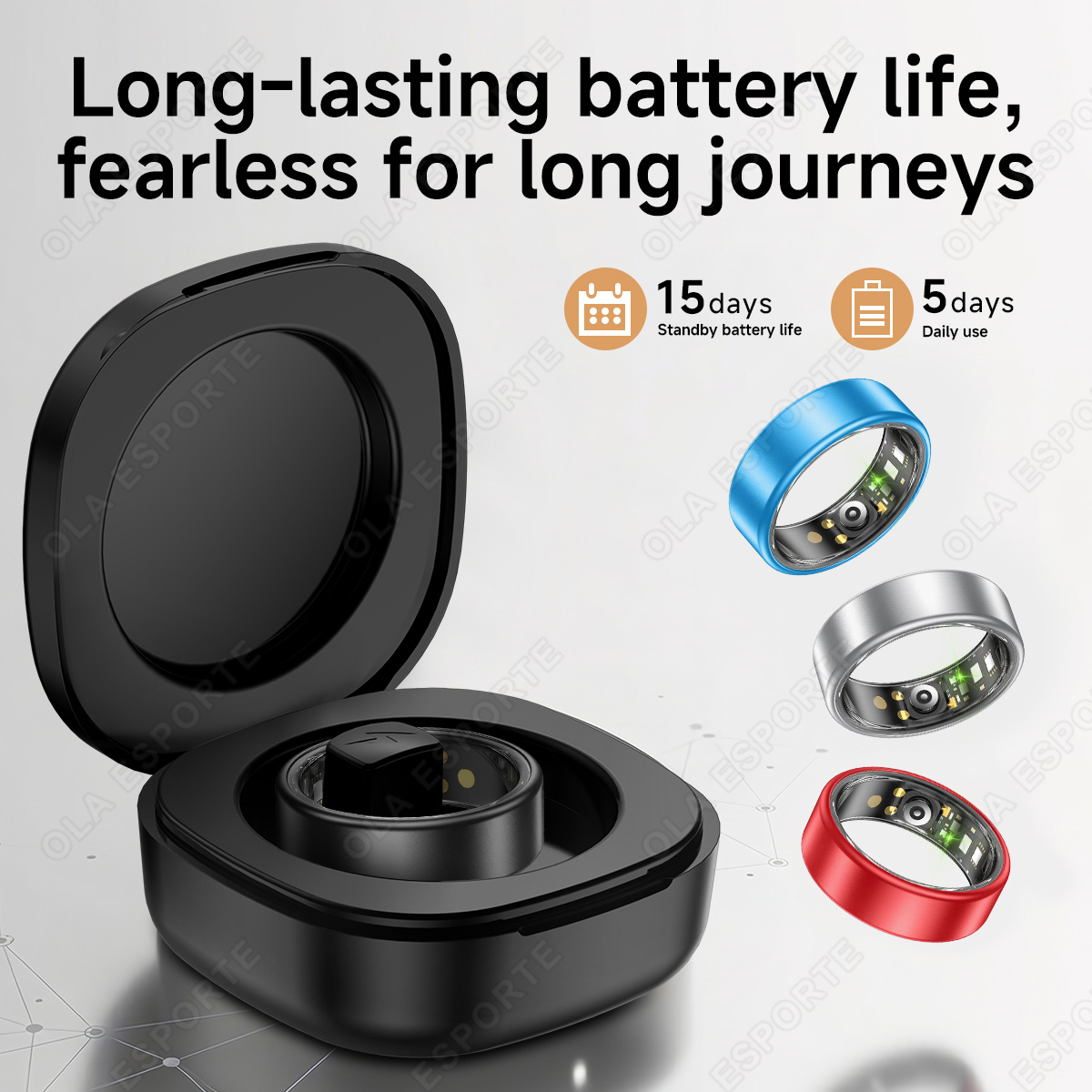 New Smart Ring with Case Heart - Health Monitors 评论和价格
