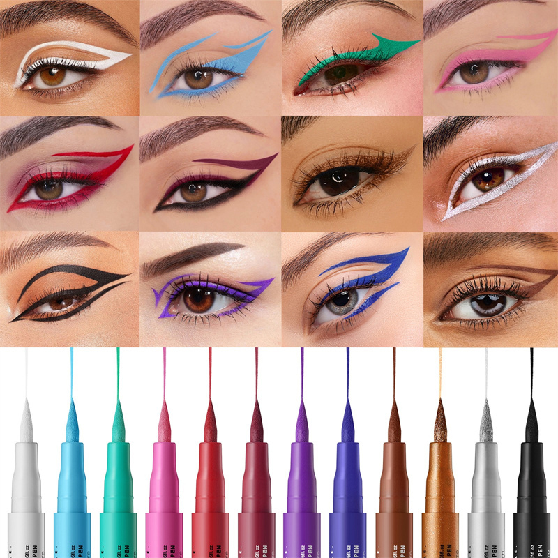 Matte Red Liquid Eyeliner Blac - Waterproof Liquid Eyeliner Pen 评论和价格