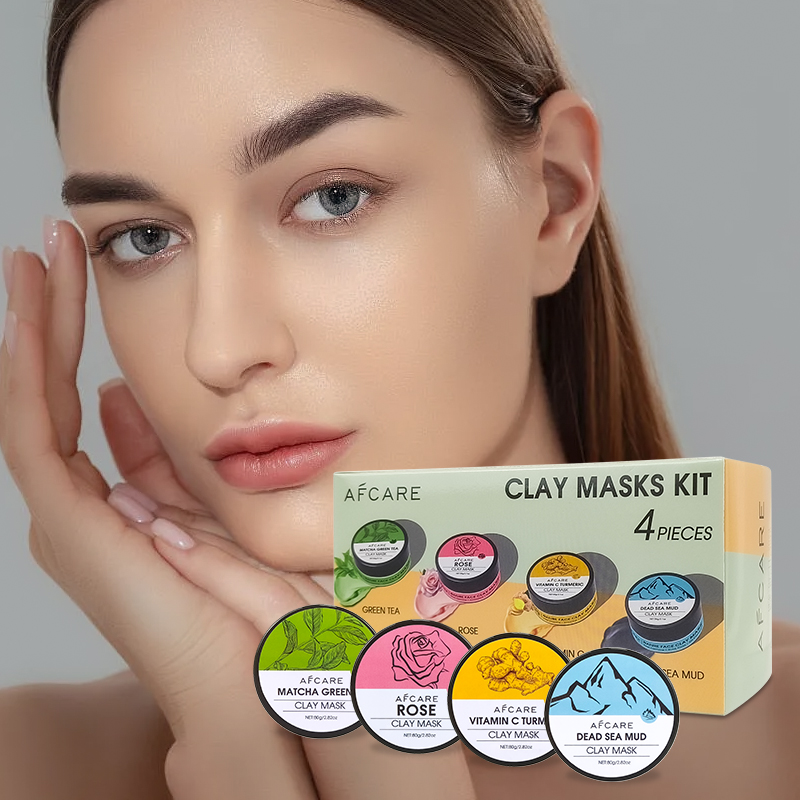 4 Pcs Clay Face Mask Set - Tur - Green Tea Cleansing Clay Mask 评论和价格