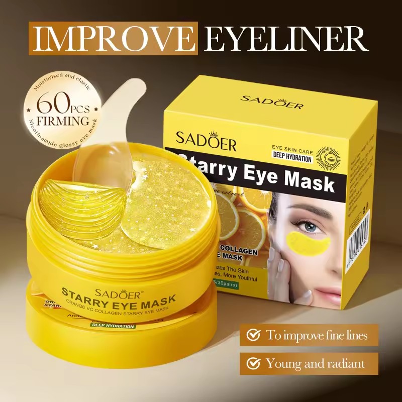 60pcs SADOER Vitamin C Crystal - Collagen Under Eye Patches 评论和价格