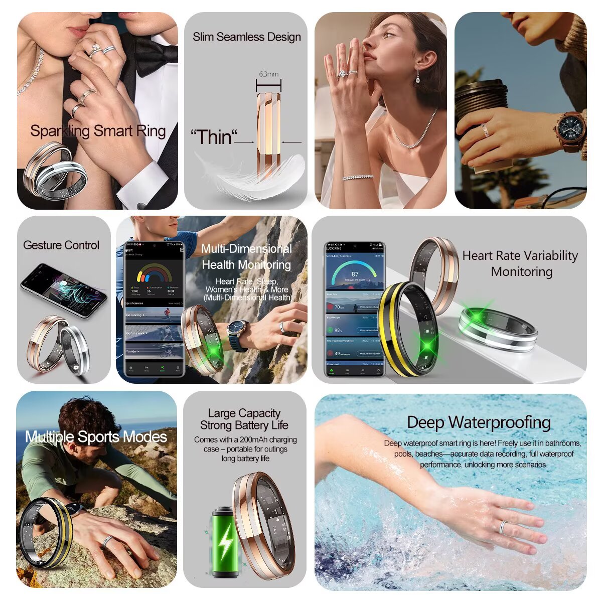 2026 Smart Ring For Men Women  - Health Monitors 评论和价格