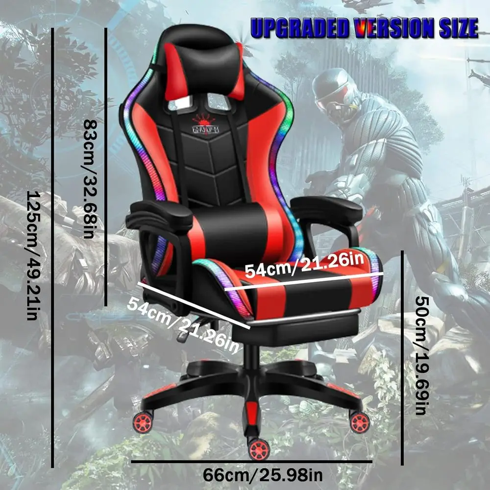 Ergonomic High-Back Gaming Cha - Massage 评论和价格