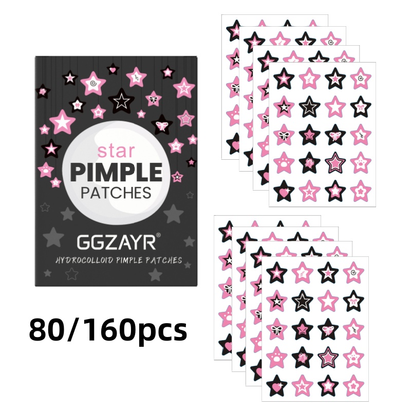80/160pcs Star Acne Patch Set  - Skincare 评论和价格