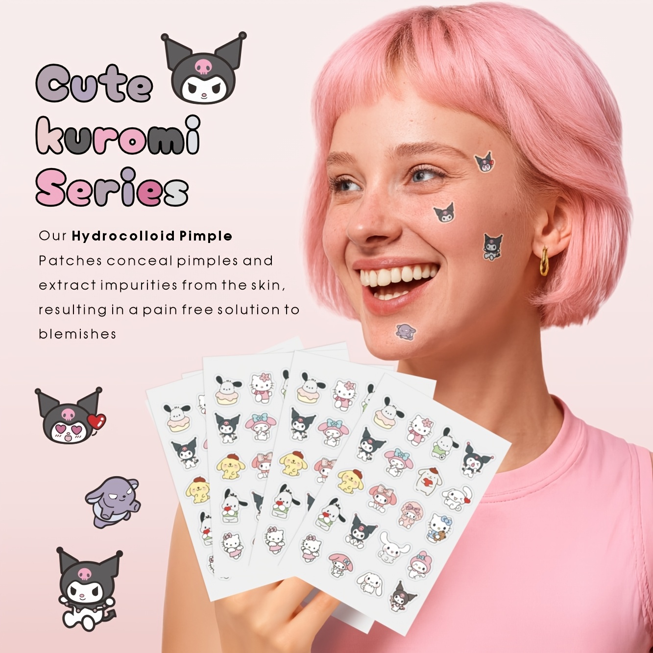 20/80PCS Sanrio Hello kitty Ca - Hydrocolloid Pimple Patch 评论和价格
