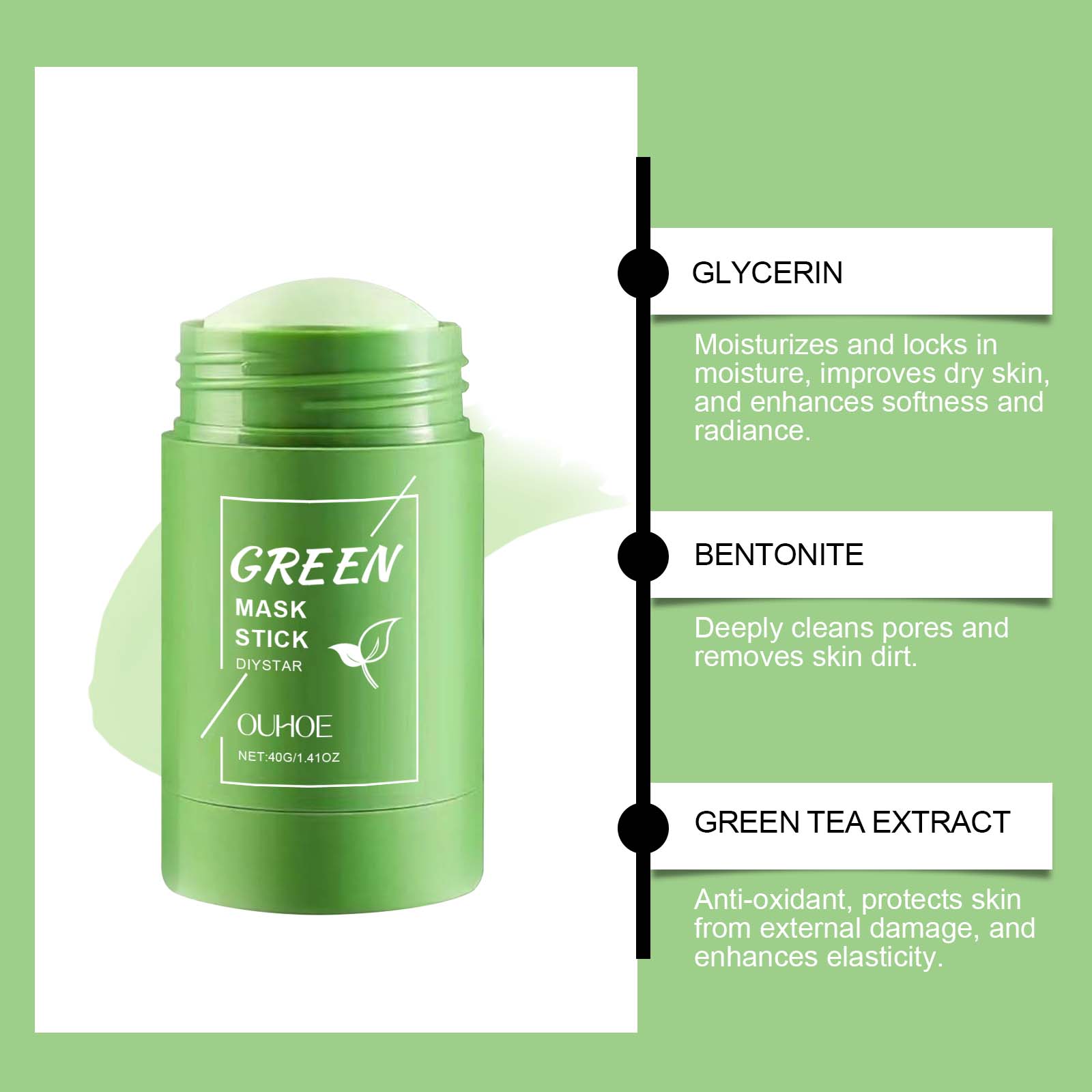 Alaska Volcano & Green Tea Dee - Green Tea Cleansing Clay Mask 评论和价格