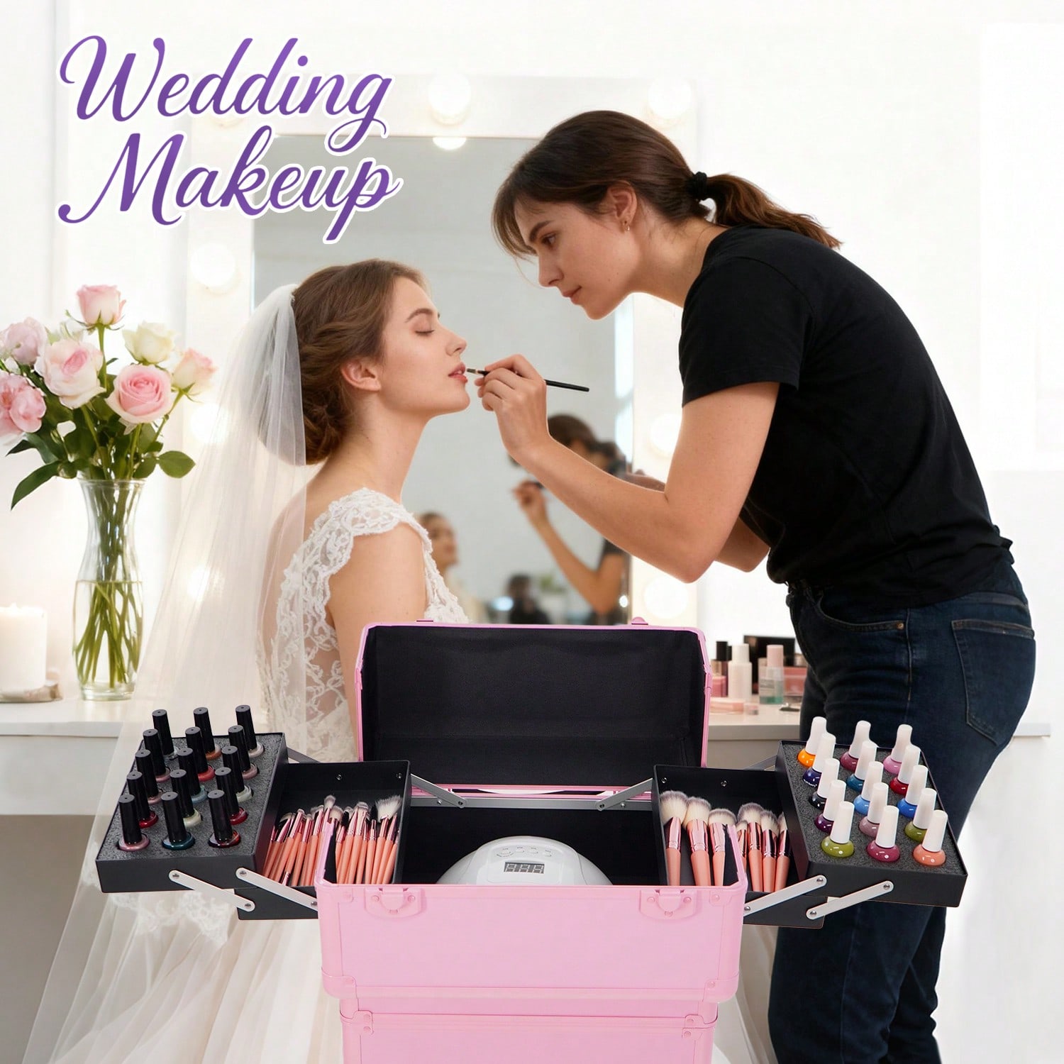 Rolling Makeup Train Case 4 in - Makeup 评论和价格