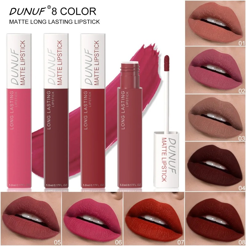 Matte Lipstick Non Stick Cup R - Matte Velvet Lip Tint Long Lasting 评论和价格