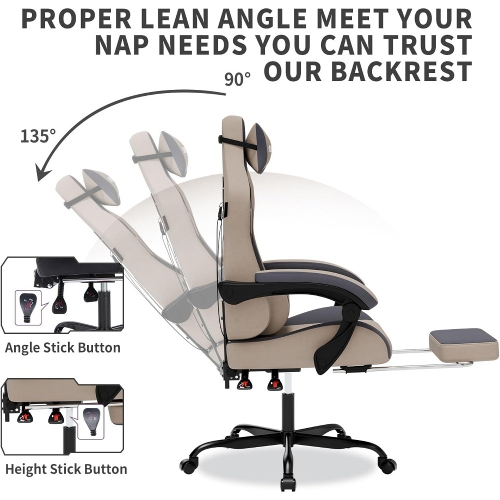 Ergonomic Gaming Chair with Ma - Massage 评论和价格