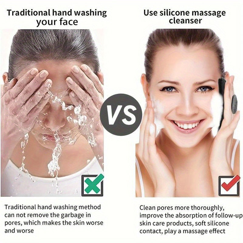 Exfoliating Silicone Bath Brus - Silicone Face Scrubber Electric 评论和价格