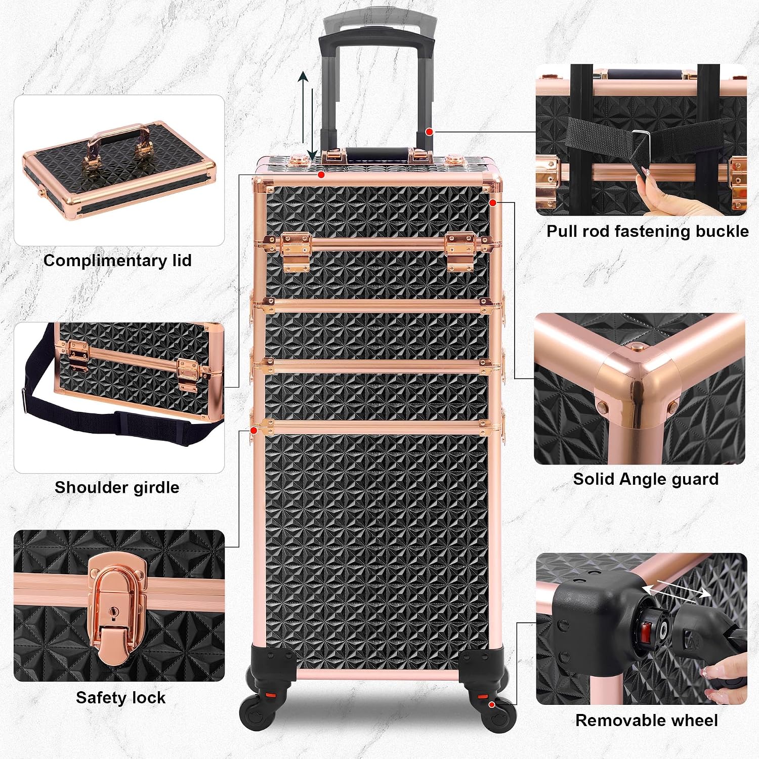 Rolling Makeup Case Makeup Tra - Makeup 评论和价格