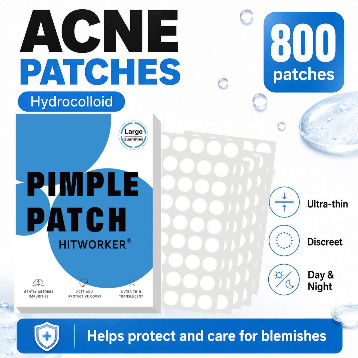 800Pcs Hydrocolloid Acne Pimpl - Hydrocolloid Pimple Patch 评论和价格