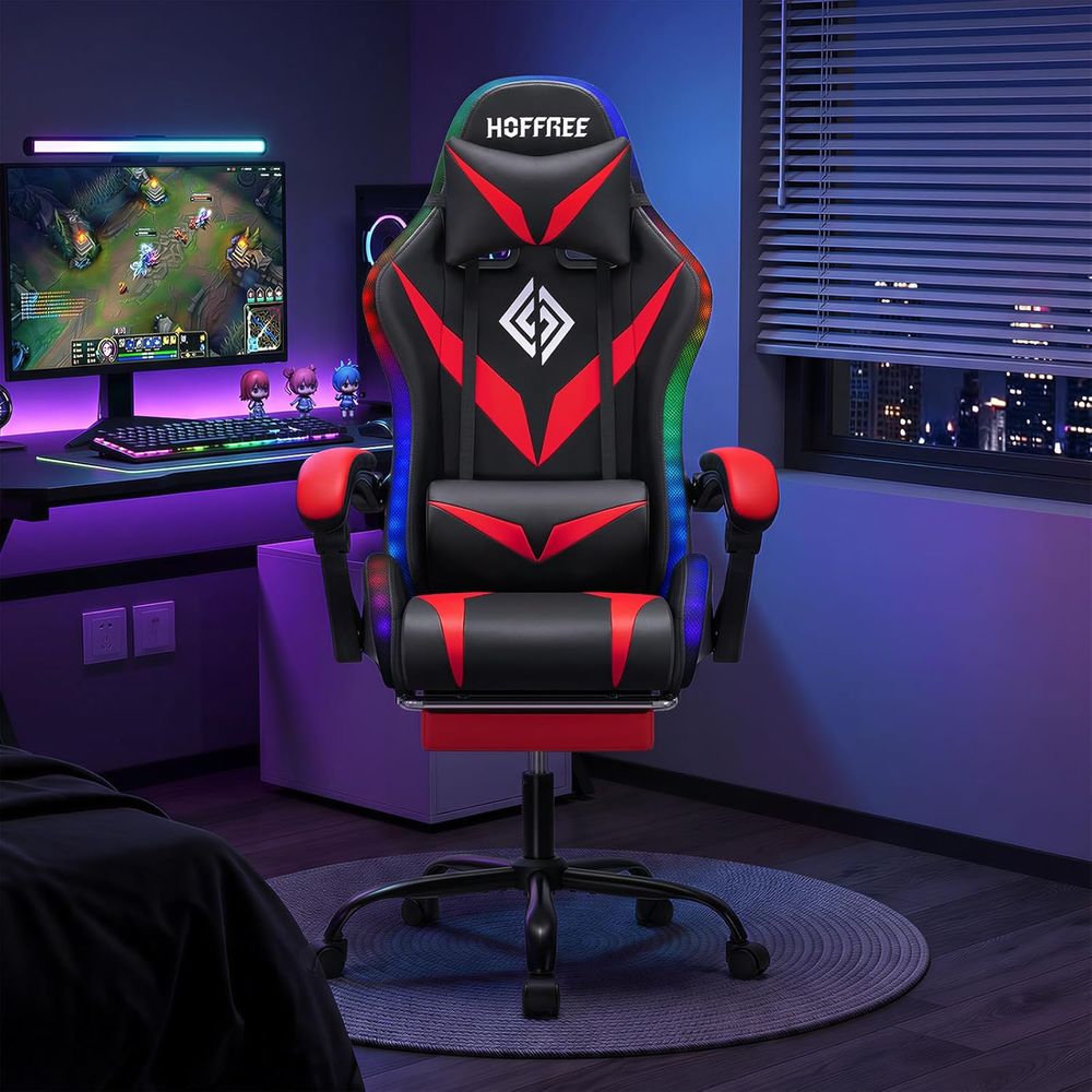 Ergonomic High-Back Gaming Cha - Massage 评论和价格