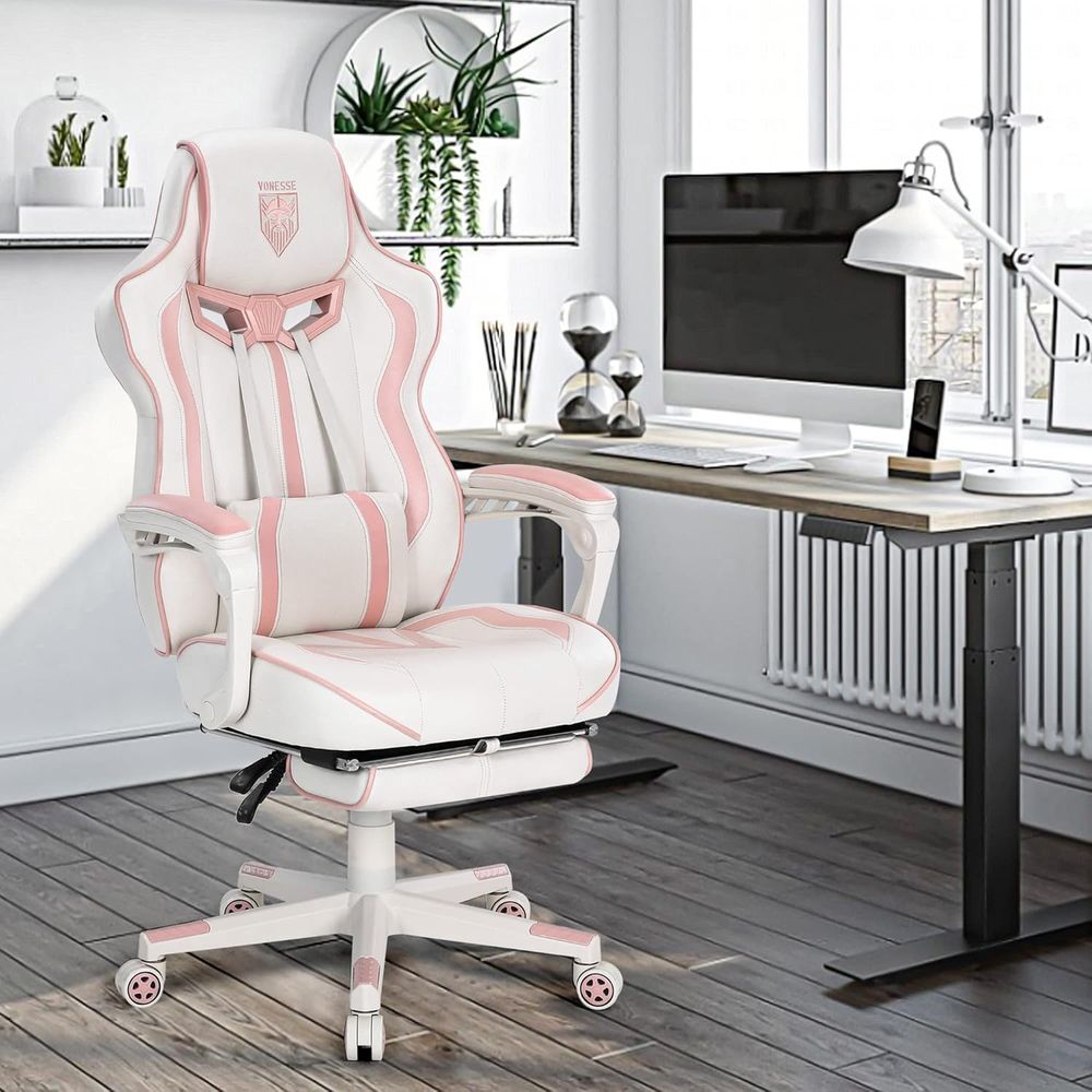 Ergonomic High-Back Gaming Cha - Massage 评论和价格