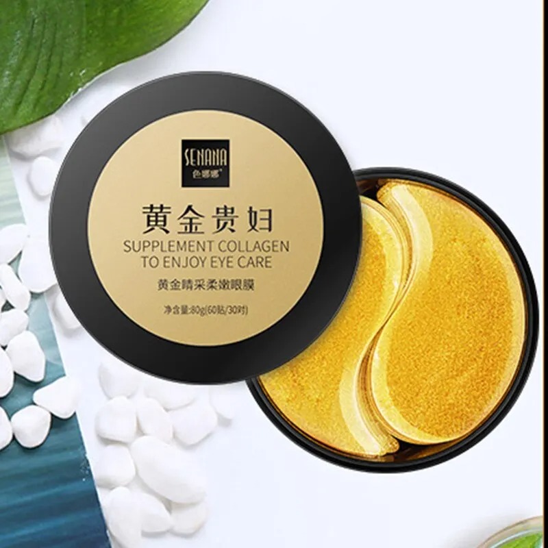 60pcs Golden Moisturizing Eye  - Collagen Under Eye Patches 评论和价格