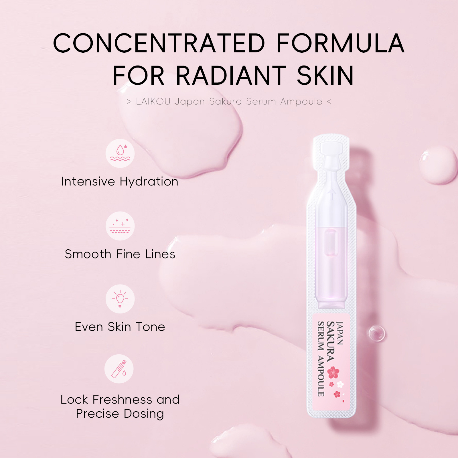 10pcs Sakura Moisturizing Face - Niacinamide Pore Shrinking Essence 评论和价格
