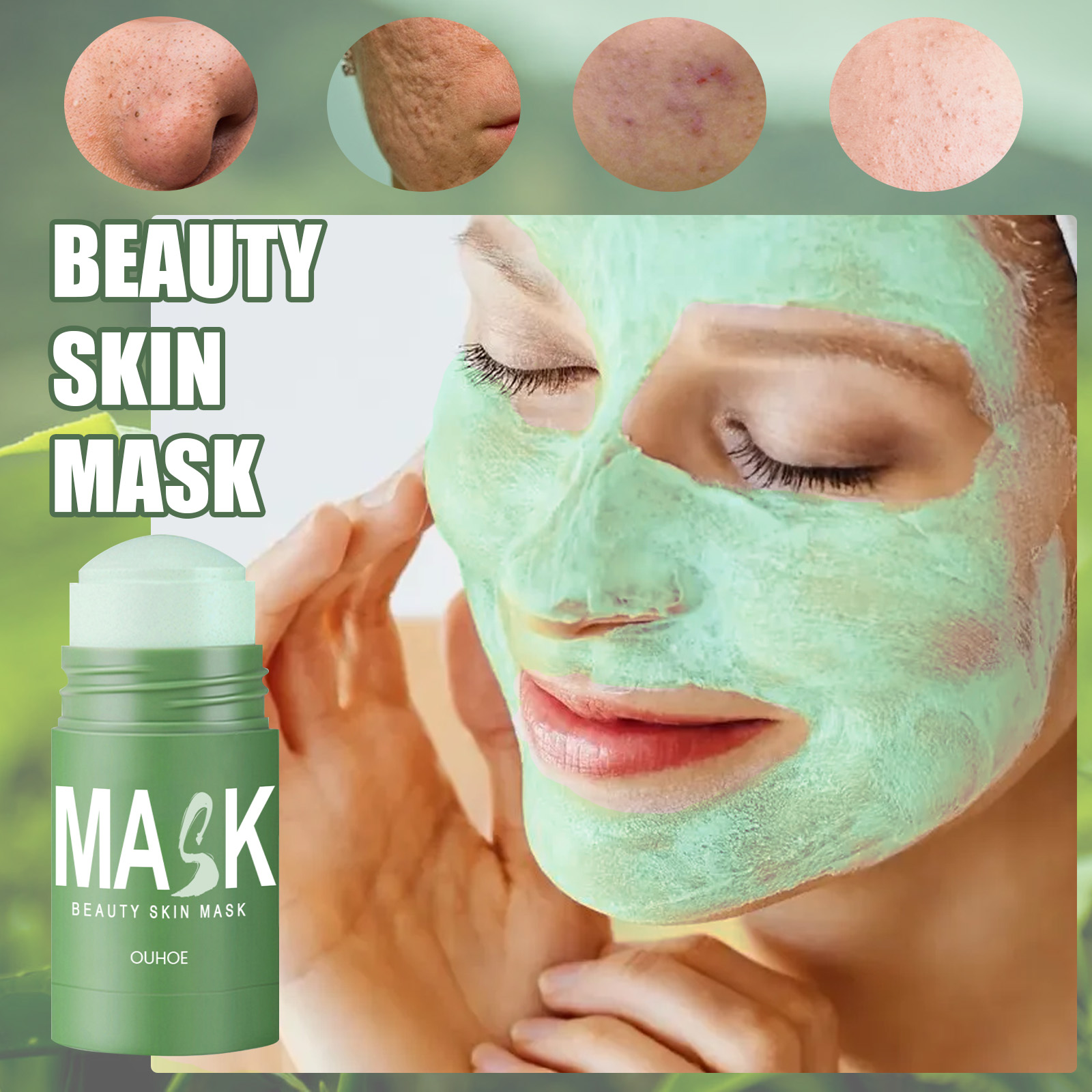 Green Tea Solid Mask Stick - D - Green Tea Cleansing Clay Mask 评论和价格